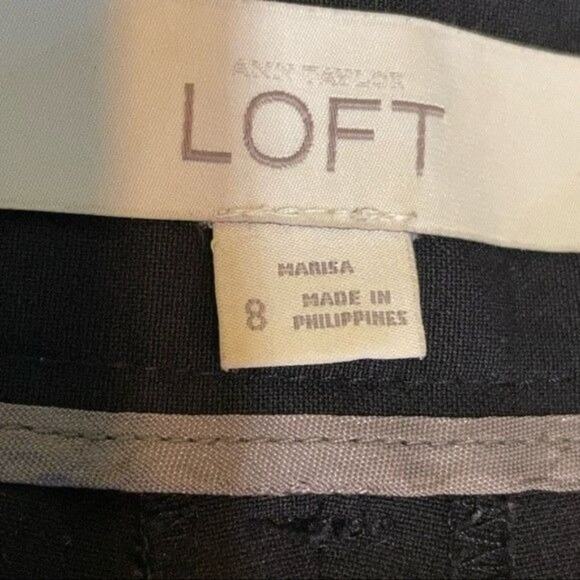 Loft Marisa Women's Trousers Black Rayon Spandex Blend 8 - Picture 3 of 6